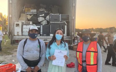 Participación en la campaña de reciclaje de material electrónico promovido por el Colectivo Isla Verde.